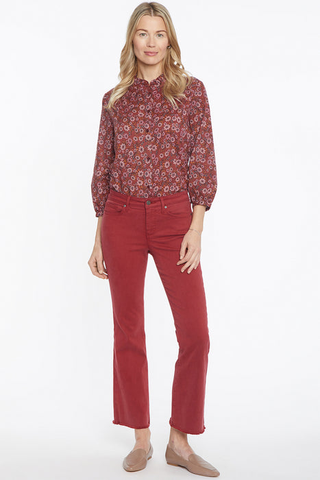 Fiona Slim Flared Ankle Jeans - Boysenberry
